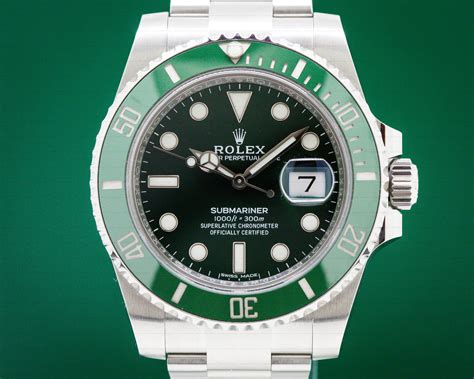 greendial rolex|Rolex submariner green and black.